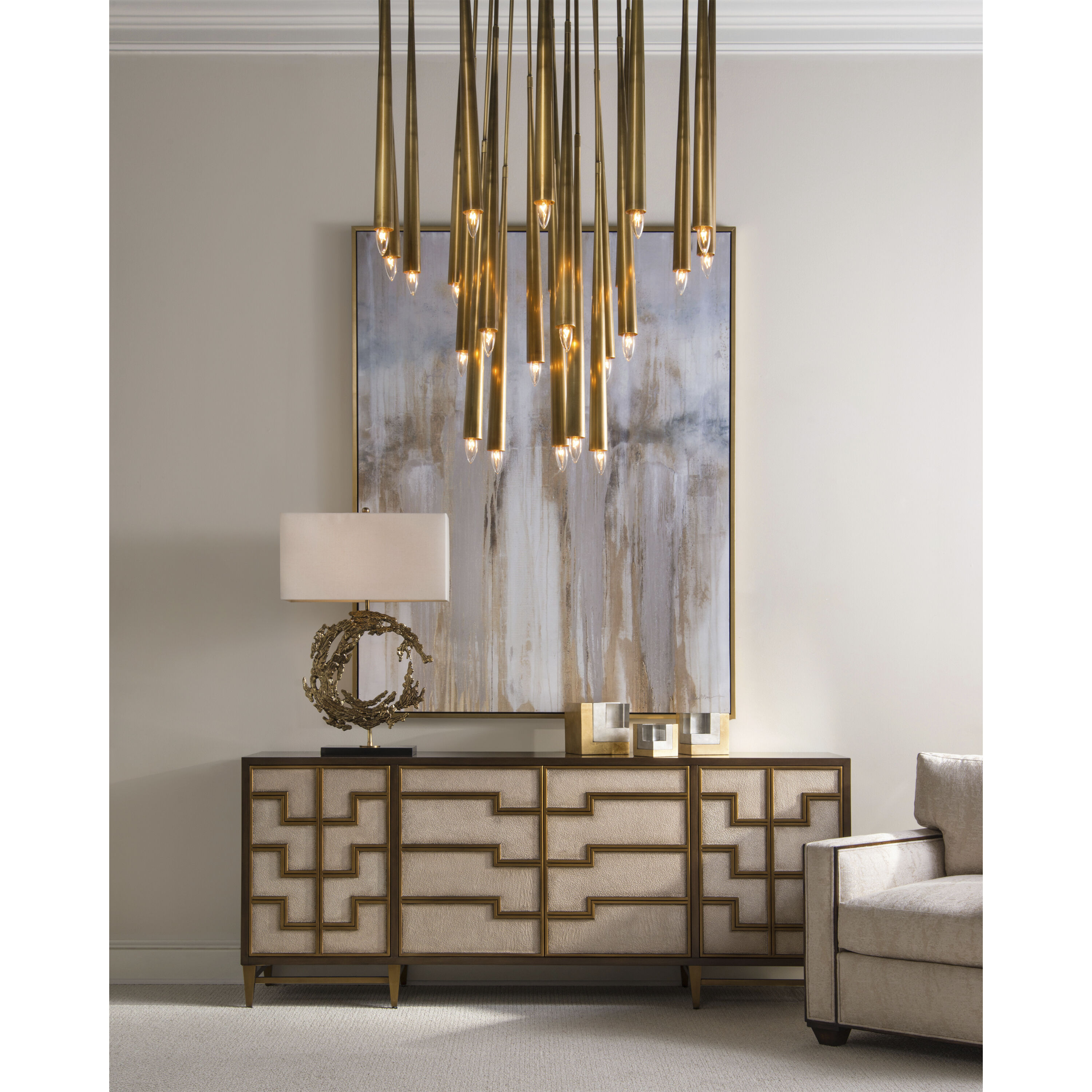 Hans 23 Light Brass Chandelier Ceiling Light